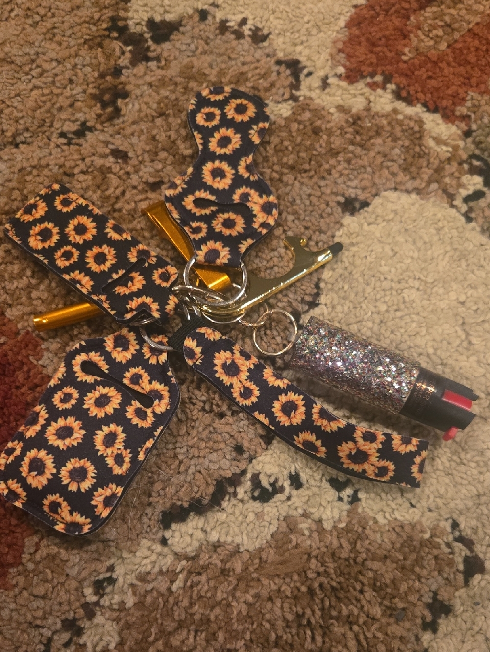 Sunflower Defense Keychain